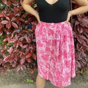 Vintage pink skirt with pockets